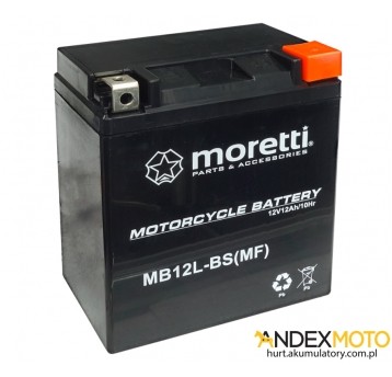 Akumulator 12V 12Ah MB12L-BS GEL MORETTI