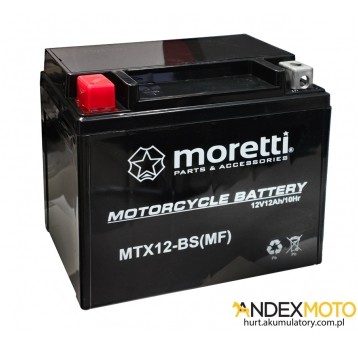 Akumulator 12V 12Ah MTX12-BS GEL MORETTI
