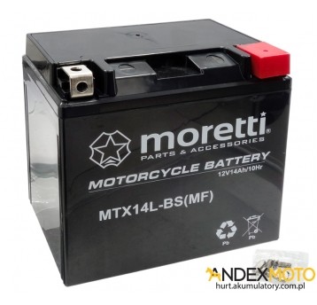 Akumulator 12V 12Ah MTX14L-BS GEL MORETTI
