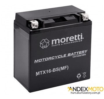 Akumulator 12V 14Ah MTX16 GEL MORETTI