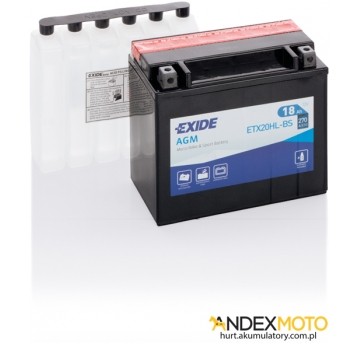 Akumulator 18 Ah EXIDE AGM dry charged ETX20HL-BS