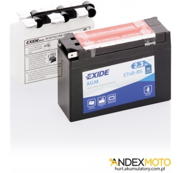 Akumulator 2,3 Ah EXIDE AGM dry charged ET4B-BS