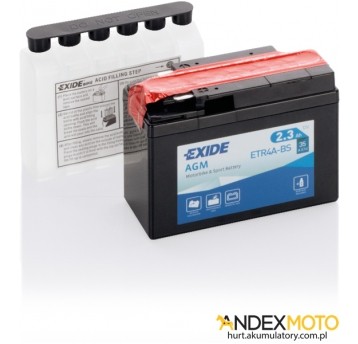Akumulator 2,3 Ah EXIDE AGM dry charged ETR4A-BS