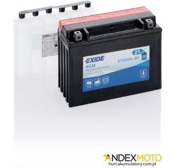 Akumulator 21 Ah EXIDE AGM dry charged ETX24HL-BS