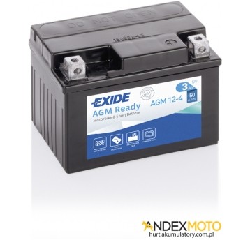 Akumulator 3 Ah EXIDE AGM Ready AGM12-4