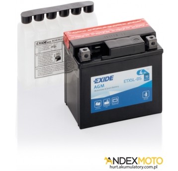 Akumulator 4 Ah EXIDE AGM dry charged ETX5L-BS