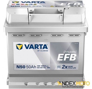 Akumulator 50 Ah VARTA DYNAMIC EFB N50 550500055