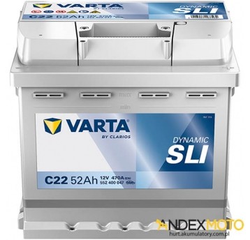 Akumulator 52 Ah VARTA DYNAMIC SLI C22 552400047