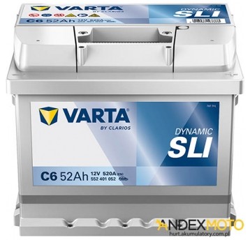 Akumulator 52 Ah VARTA DYNAMIC SLI C6 552401052