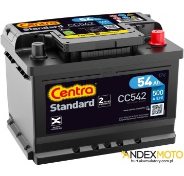 Akumulator 54 Ah CENTRA STANDARD CC542