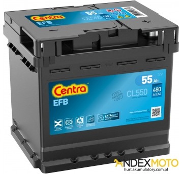 Akumulator 55 Ah CENTRA EFB CL550