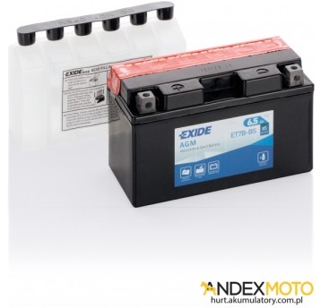 Akumulator 6,5 Ah EXIDE AGM dry charged ET7B-BS