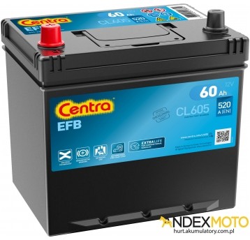 Akumulator 60 Ah CENTRA EFB CL605