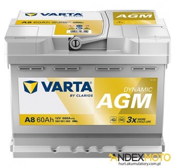Akumulator 60 Ah VARTA DYNAMIC AGM A8 560901068