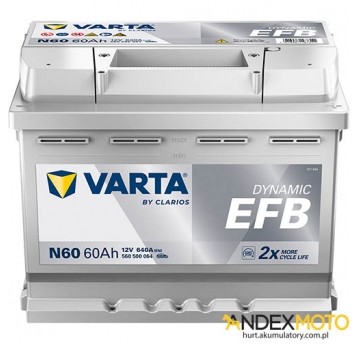 Akumulator 60 Ah VARTA DYNAMIC EFB N60 560500064
