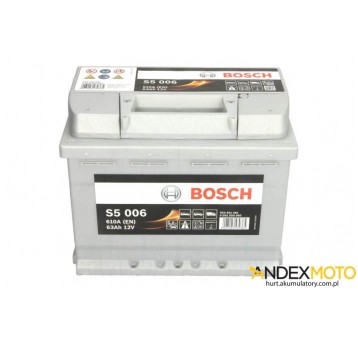 Akumulator 63 Ah BOSCH S5 S5006 0 092 S50 060