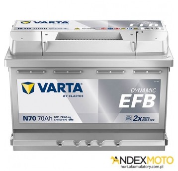 Akumulator 70 Ah VARTA DYNAMIC EFB N70 570500076
