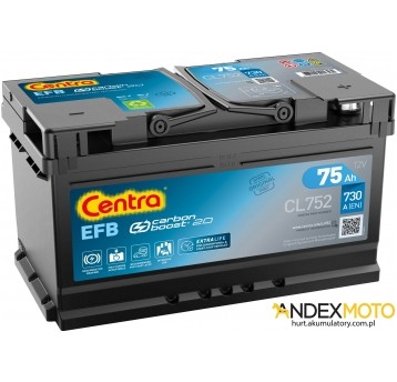 Akumulator 75 Ah CENTRA EFB CL752