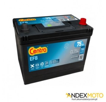 Akumulator 75 Ah CENTRA EFB CL754
