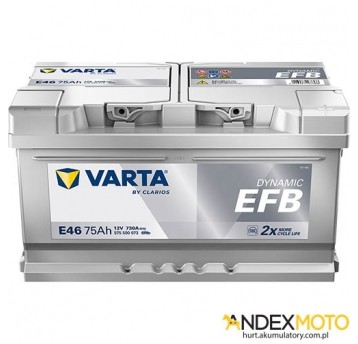 Akumulator 75 Ah VARTA DYNAMIC EFB E46 575500073