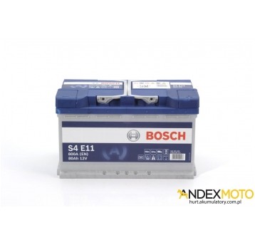 Akumulator 80 Ah BOSCH EFB S4E11 0 092 S4E 111