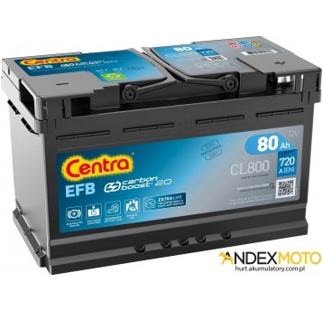 Akumulator 80 Ah CENTRA EFB CL800