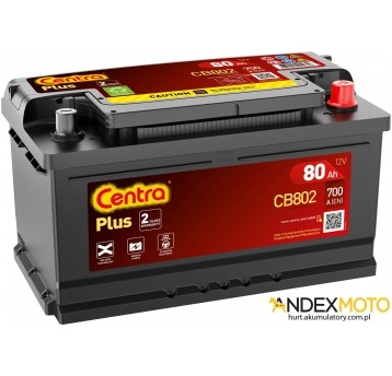 Akumulator 80 Ah CENTRA PLUS CB802